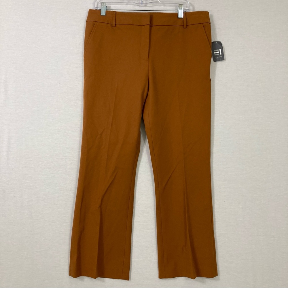 New Elliott Lauren Burnt Orange Stretch Bootcut Ankle Pants size 12
